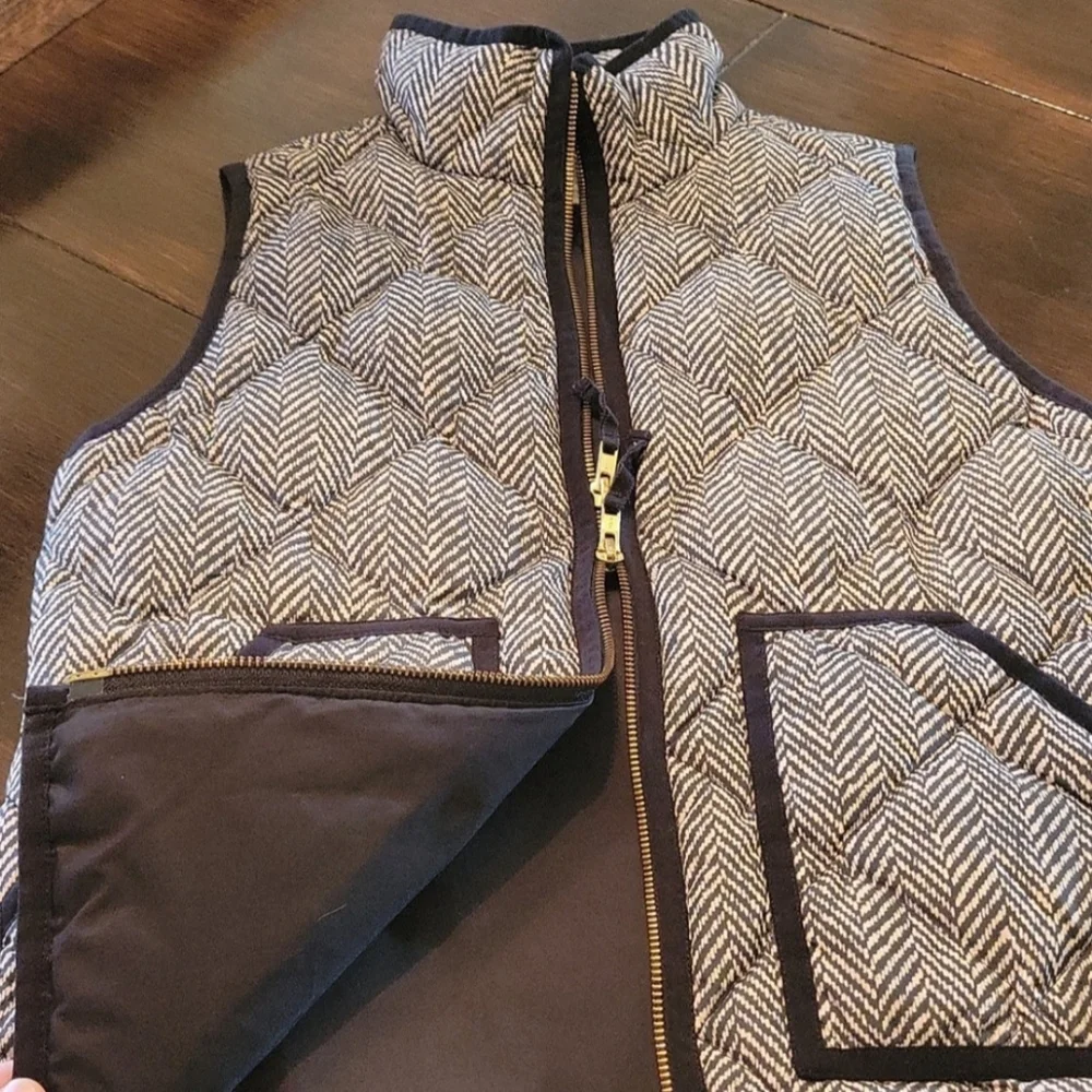 J. Crew Quilted Herringbone Vest - Picture 9 of 16